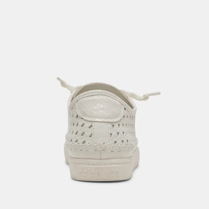 ZOLEN SNEAKERS WHITE PERFORATED LEATHER^Dolce Vita Discount