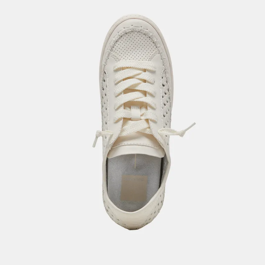 ZOLEN SNEAKERS WHITE PERFORATED LEATHER^Dolce Vita Discount