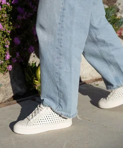 ZOLEN SNEAKERS WHITE PERFORATED LEATHER^Dolce Vita Discount