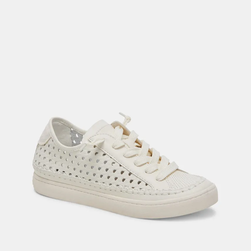 ZOLEN SNEAKERS WHITE PERFORATED LEATHER^Dolce Vita Discount