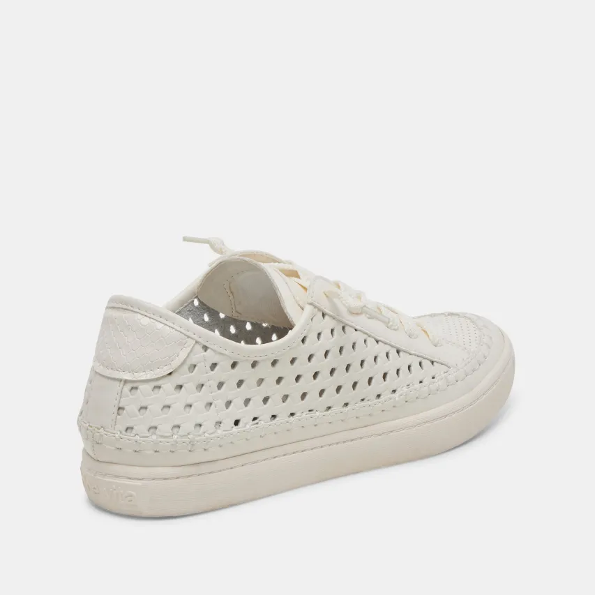 ZOLEN SNEAKERS WHITE PERFORATED LEATHER^Dolce Vita Discount